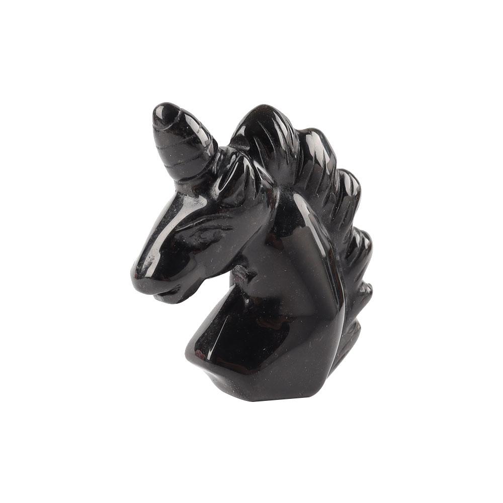 2" Black Obsidian Crystal Carving Animal Bulk Unicorn Best Crystal Wholesalers