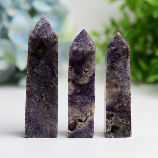 3.0"-4.5" Purple Sphalerite Crystal Tower Bulk Crystal wholesale suppliers