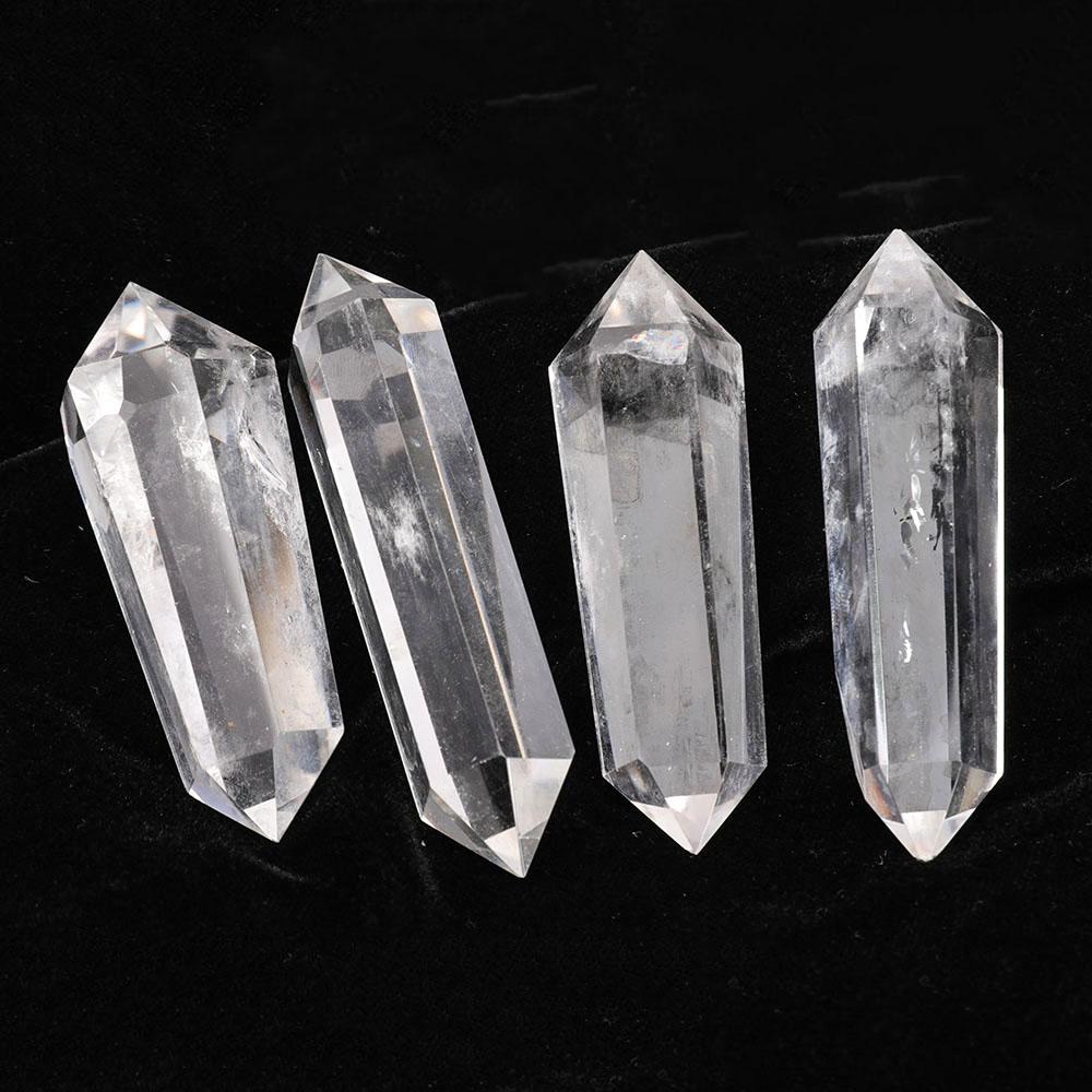 Set of 4 Clear Quartz Double Terminated Towers Points Bulk Best Crystal Wholesalers