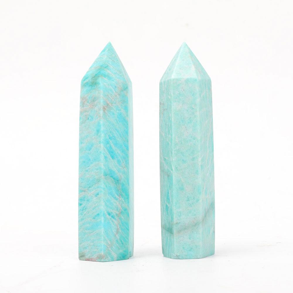 Set of 2 Amazonite Towers Points Bulk Best Crystal Wholesalers