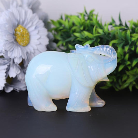 Opalite Elephant Crystal Carvings Animal Bulk Best Crystal Wholesalers