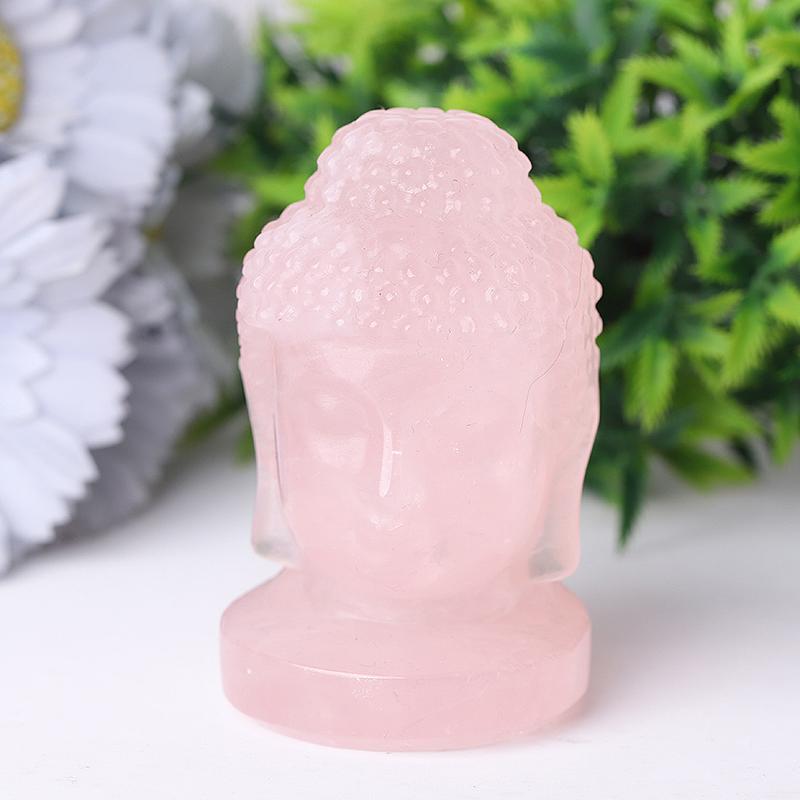 3" Buddha Head Crystal Carvings Model Bulk Best Crystal Wholesalers