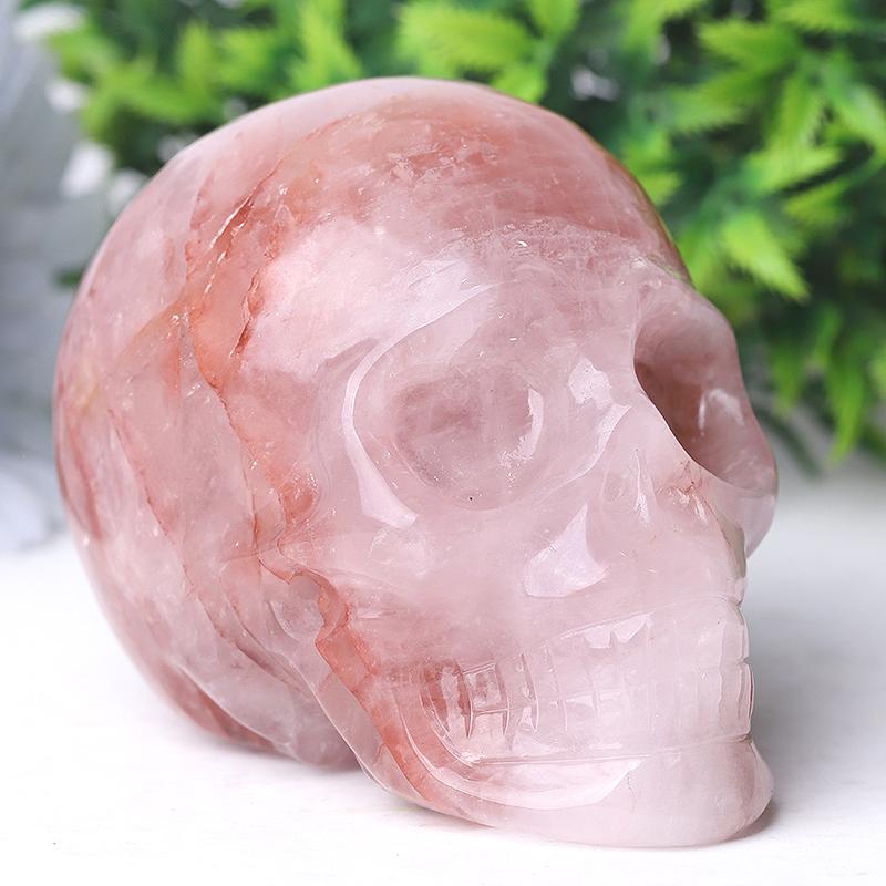 3.5" Fire Quartz Skull Crystal Carvings Best Crystal Wholesalers