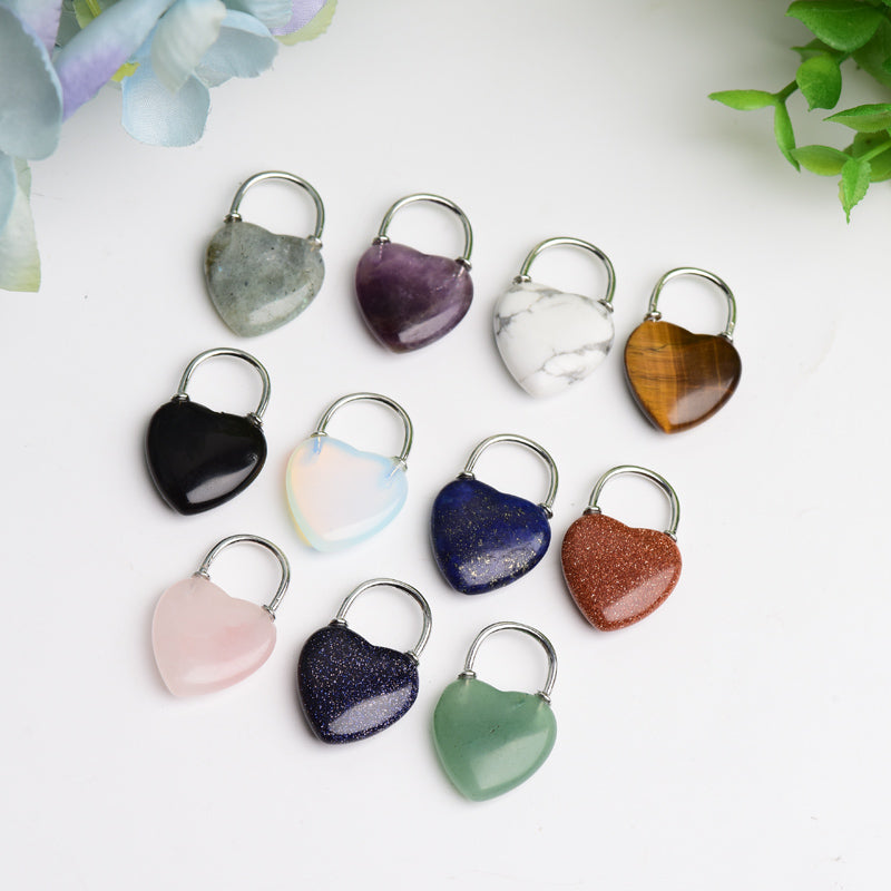 1.2" Mixed Crystal Heart Shape Crystal Pendant Jewelry Bulk Crystal wholesale suppliers