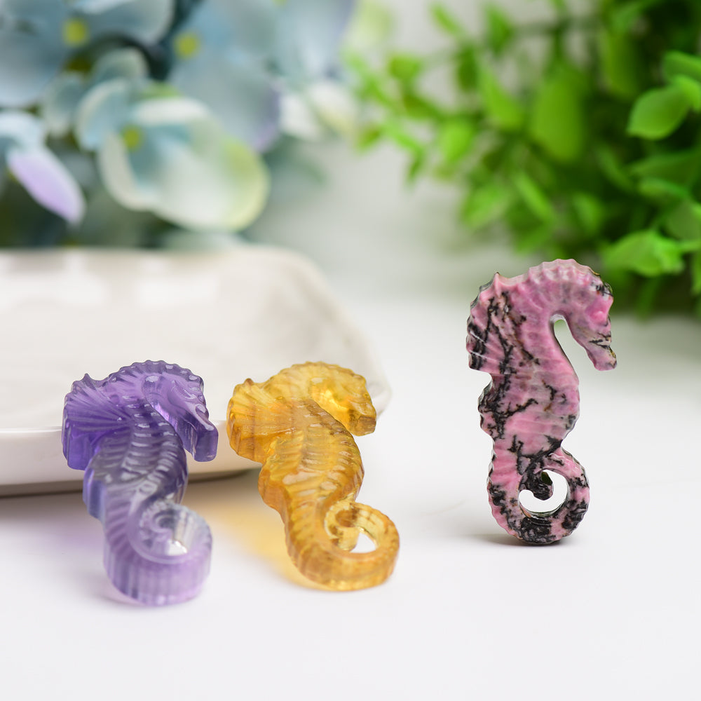 2.0" Hippocampus Crystal Carving Bulk WholesaleBest Crystal Wholesalers