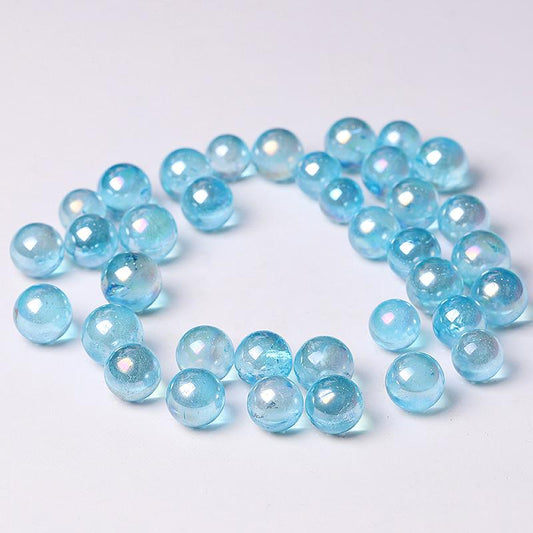 0.5-0.7'' High Quality Blue Aura Crystal Spheres Crystal Balls for Healing Best Crystal Wholesalers