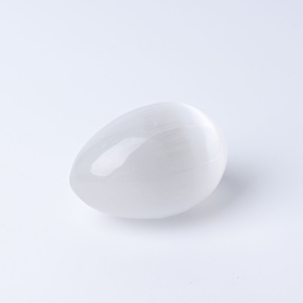 2.5" Selenite Egg Palm Stone Best Crystal Wholesalers