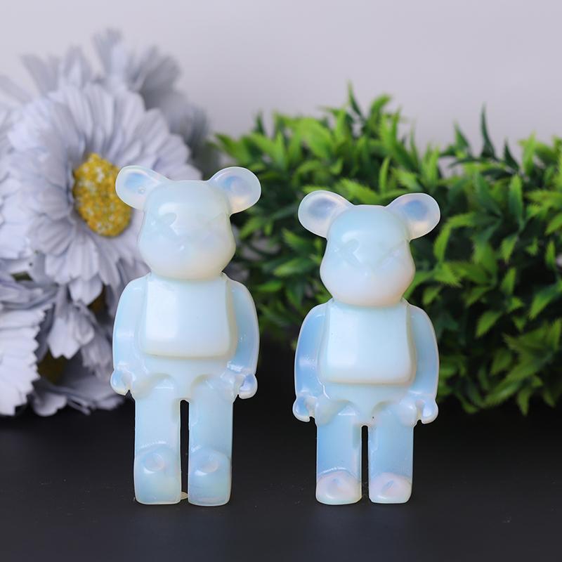 Opalite Bear Brick Crystal Carvings Cartoon Bulk Best Crystal Wholesalers