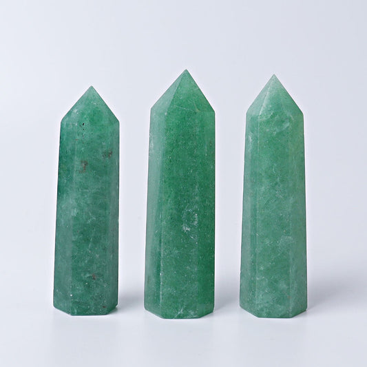 3"-3.5" Green Strawberry Crystal Towers Points Bulk Best Crystal Wholesalers