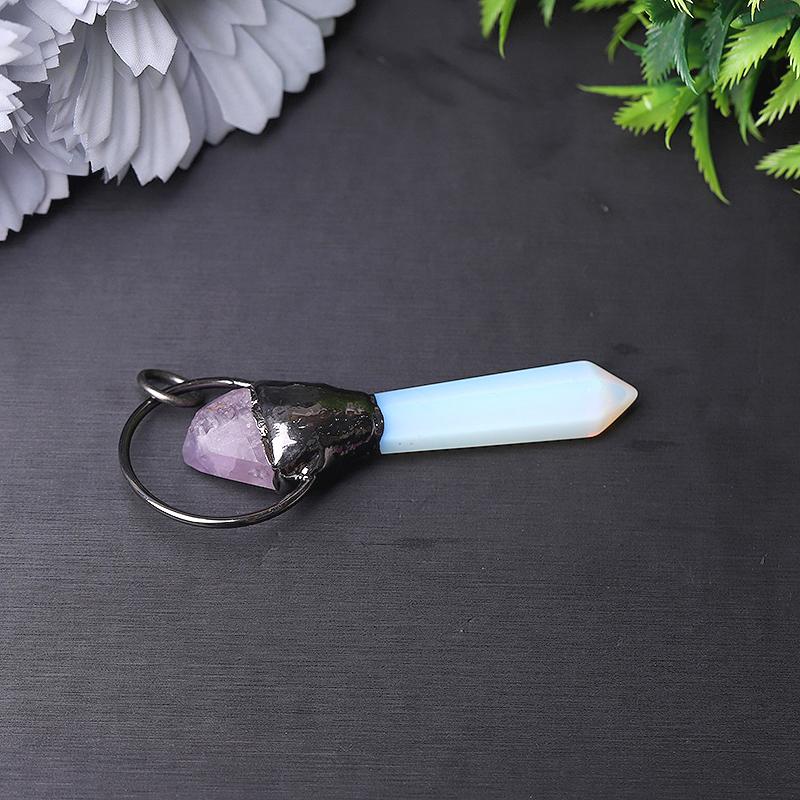 2.5" Opalite with Amethsyt Pendant for Jewelry DIY Best Crystal Wholesalers