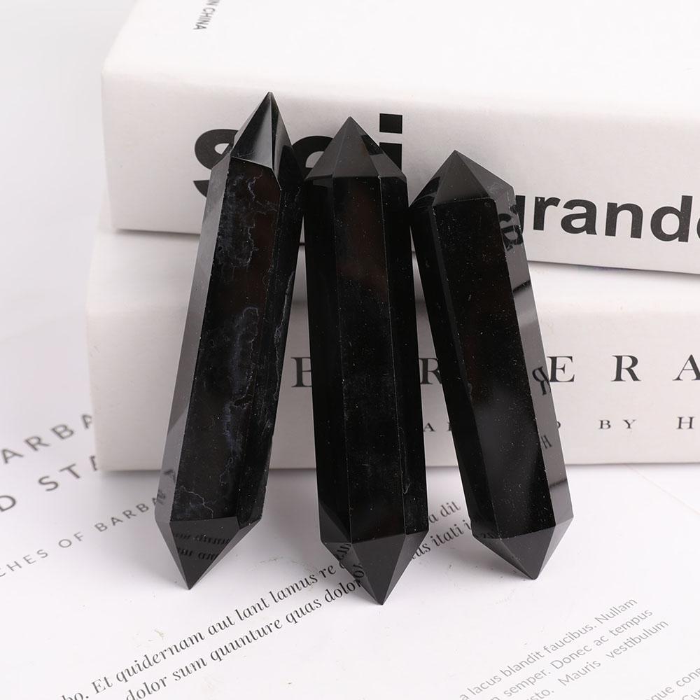 Black Obsidian Double Terminated Towers Points Bulk Best Crystal Wholesalers