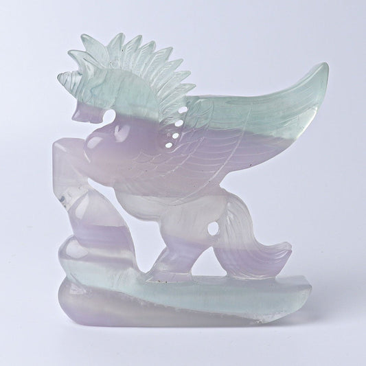 4.5" Fluorite Unicorn Crystal Carvings Animal Bulk Best Crystal Wholesalers