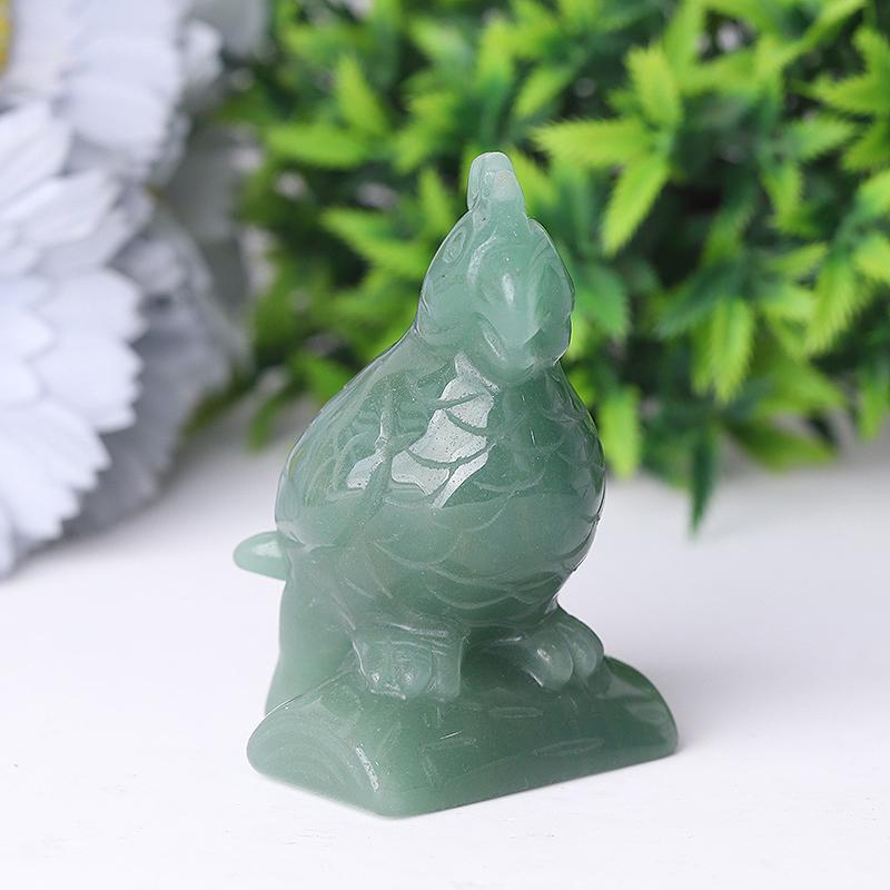 3" Green Aventurine Parot Crystal Carvings Animal Bulk Best Crystal Wholesalers