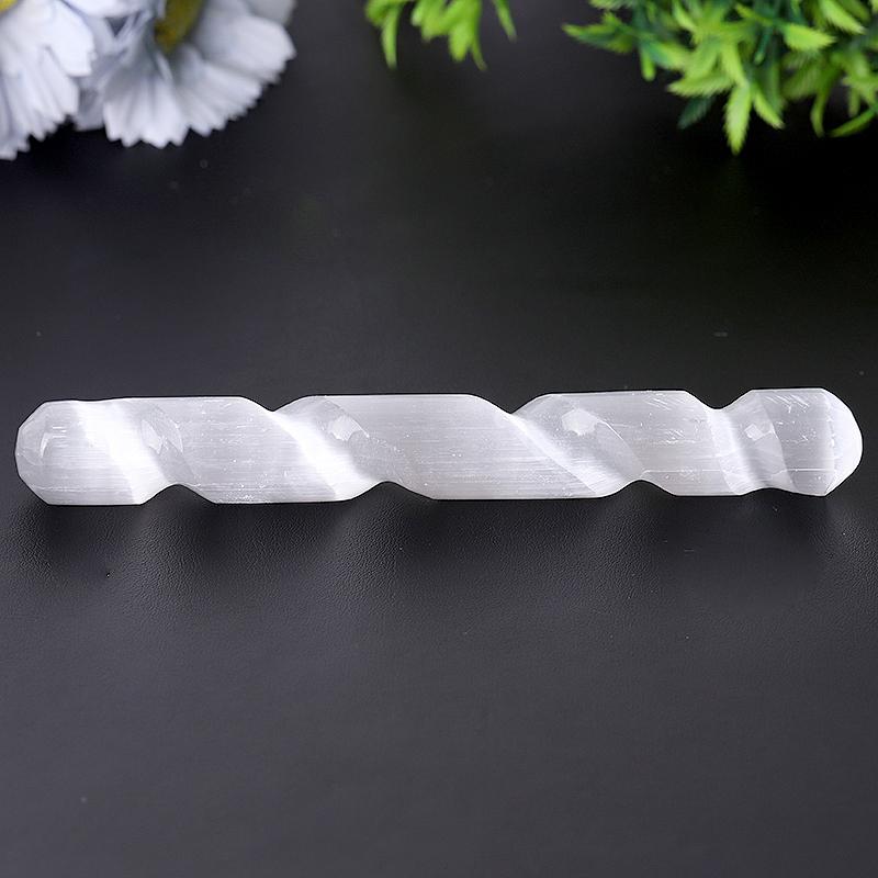 6" Aura Selenite Wands Bulk Best Crystal Wholesalers