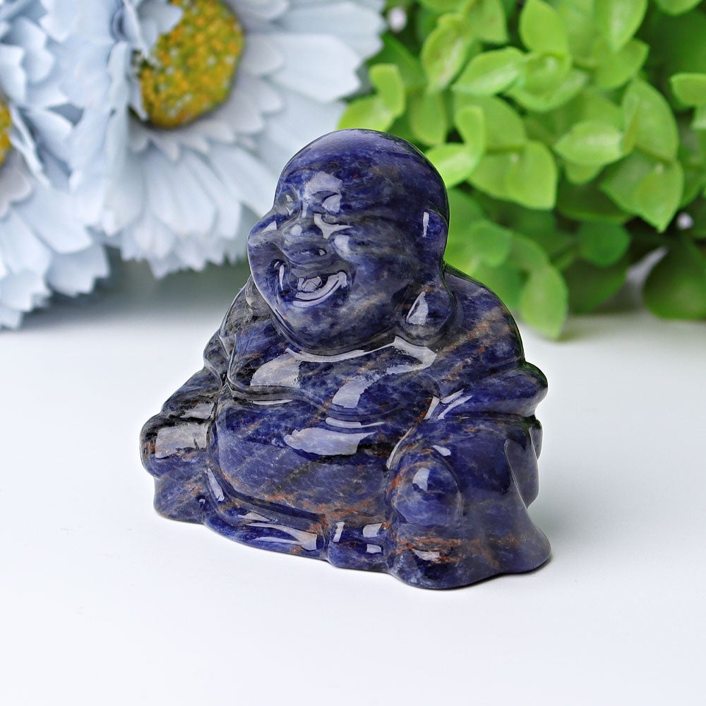 2.4" Sodalite Buddha Crystal Carvings Best Crystal Wholesalers