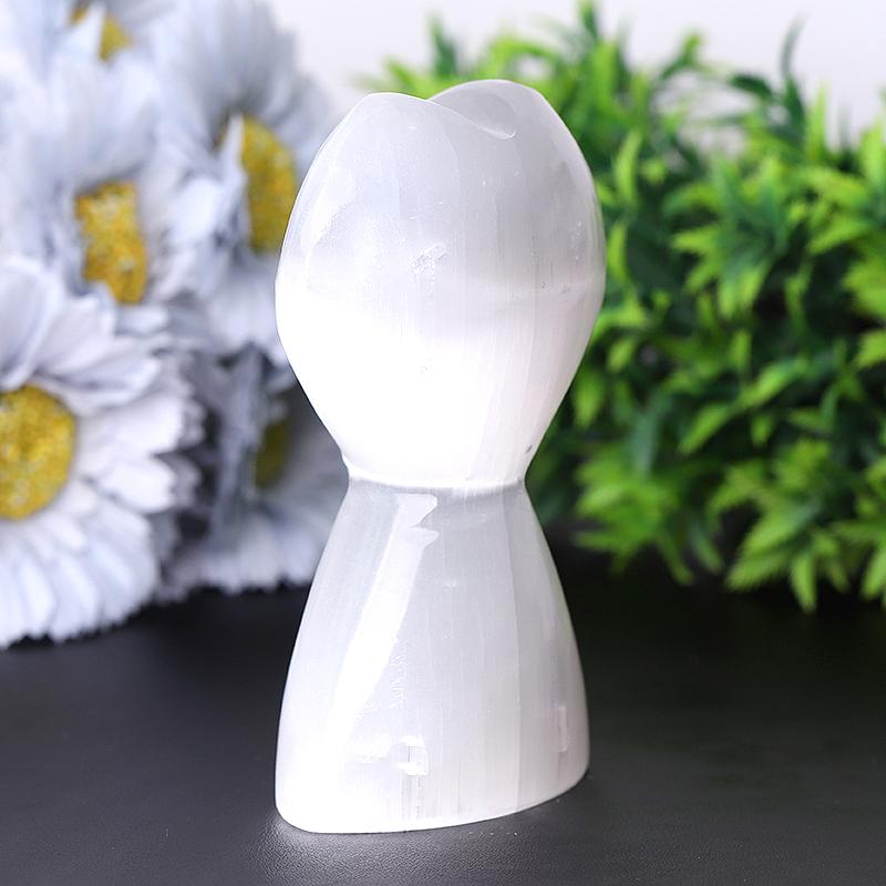 4.2" Healing Selenite Heart Shape Towers Bulk Best Crystal Wholesalers