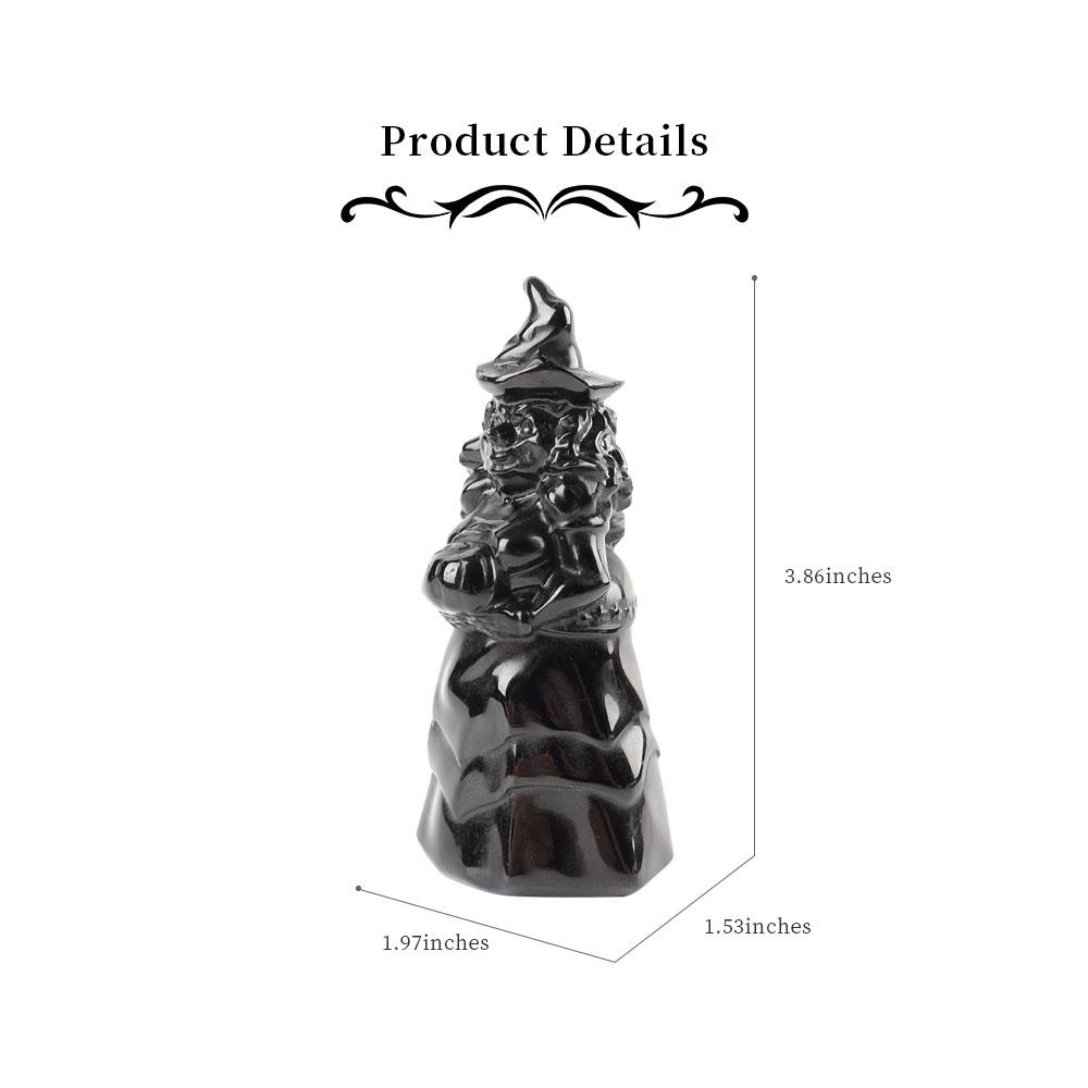 Black Obsidian Crystal Carving Witch Free Form Best Crystal Wholesalers