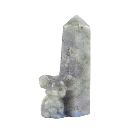 Labradorite Towers with Koala Carving Decor Base Animal Bulk Best Crystal Wholesalers