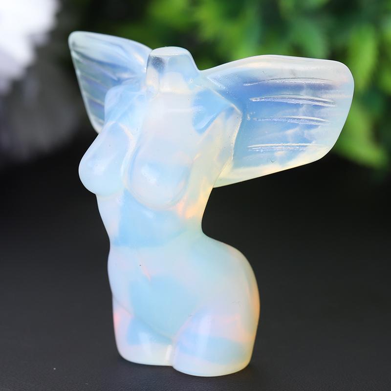 2" Woman Model Body with Wings Crystal Carvings Model Bulk Best Crystal Wholesalers