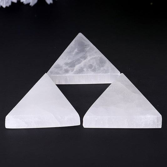 2" Triangle Selenite Slab Crystal Charging Plate Best Crystal Wholesalers