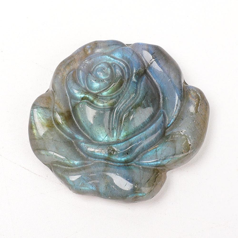 Labradorite Rose Flower Carvings Plants Bulk Best Crystal Wholesalers