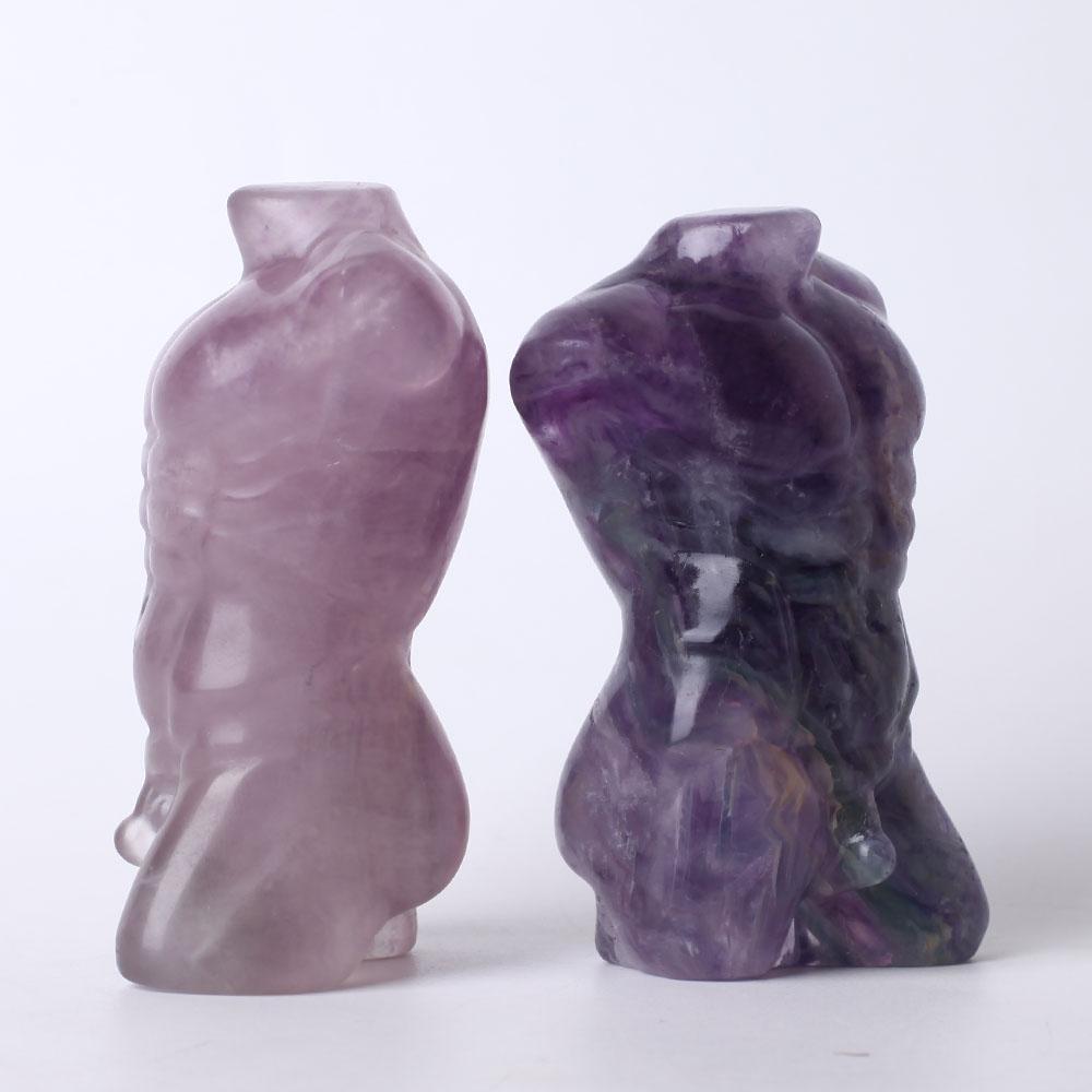 1pc Fluorite Man Body Statue Crystal Carvings Best Crystal Wholesalers