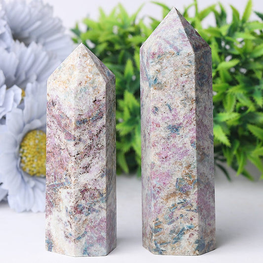 2.5"-4.5" Ruby in Kyanite Crystal Towers Points Bulk Best Crystal Wholesalers