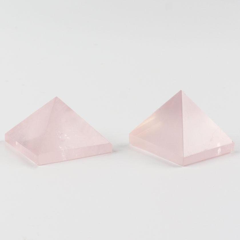 Rose Quartz Pyramid Carving