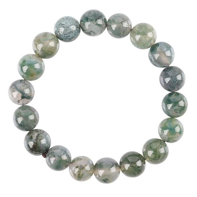 10mm Moss Agate Bracelet Best Crystal Wholesalers