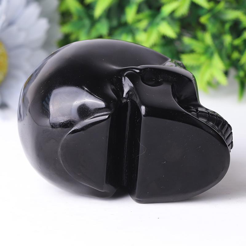 Black Obsidian Skull Crystal Carvings for Halloween Best Crystal Wholesalers