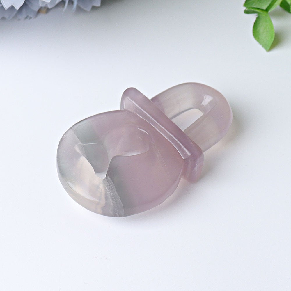 2.4" Fluorite Lock  Crystal Carvings Best Crystal Wholesalers