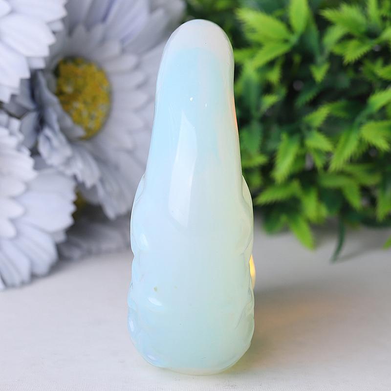 3" Opalite Moon with Rabbit Crystal Carvings Best Crystal Wholesalers