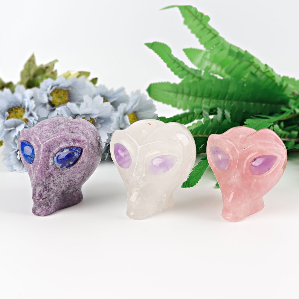 2.5" Alien Skull Crystal Carving Best Crystal Wholesalers