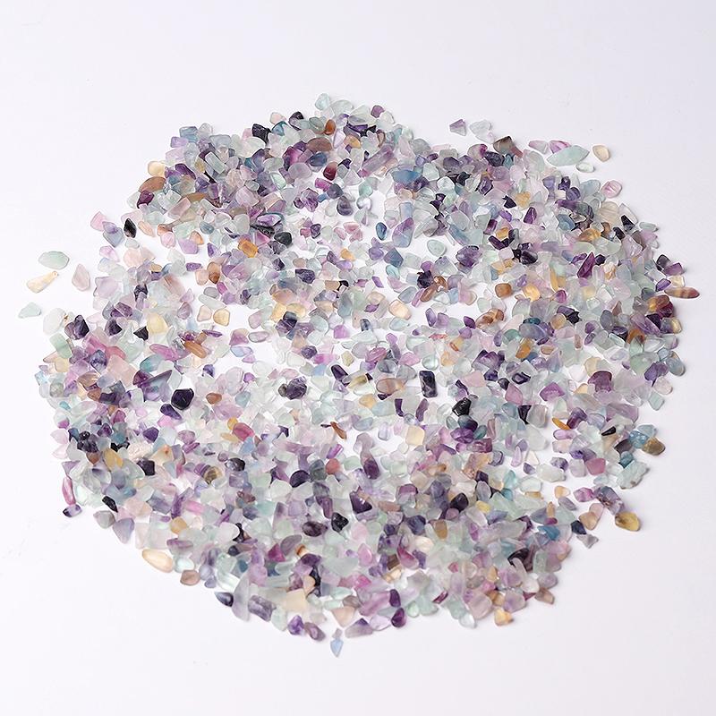 0.1kg Different Size Natural Rainbow Fluorite Chips Crystal Chips for Decoration Best Crystal Wholesalers