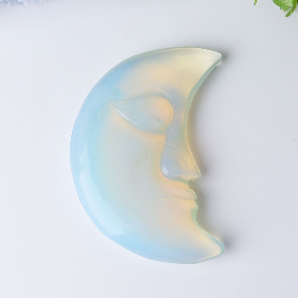 3.8" Moon Face Crystal Carvings Best Crystal Wholesalers