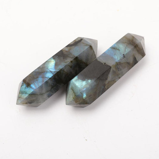 Set of 2 Labradorite Double Terminated Towers Points Bulk Best Crystal Wholesalers