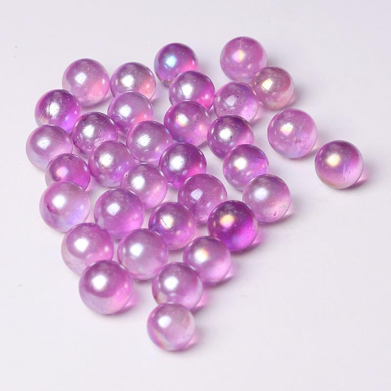 0.5-0.7'' High Quality Purple Aura Crystal Spheres Crystal Balls for Healing Best Crystal Wholesalers