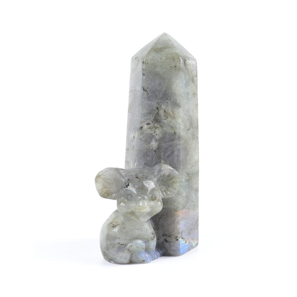 Labradorite Towers with Koala Carving Decor Base Animal Bulk Best Crystal Wholesalers