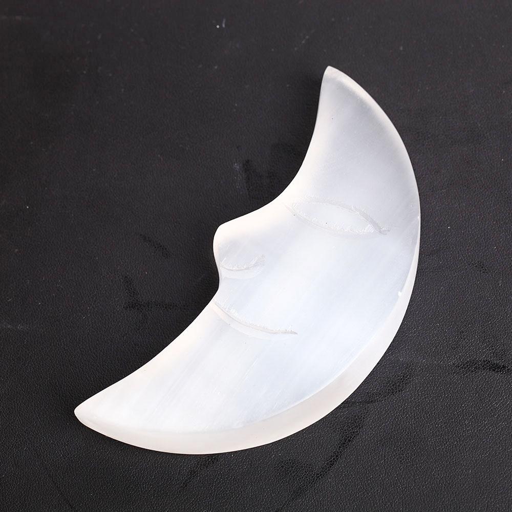 4.5" Selenite Moon Crystal Carvings Bulk Best Crystal Wholesalers