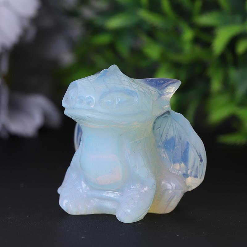 2" Opalite Toothless Crystal Carvings Cartoon Bulk Best Crystal Wholesalers