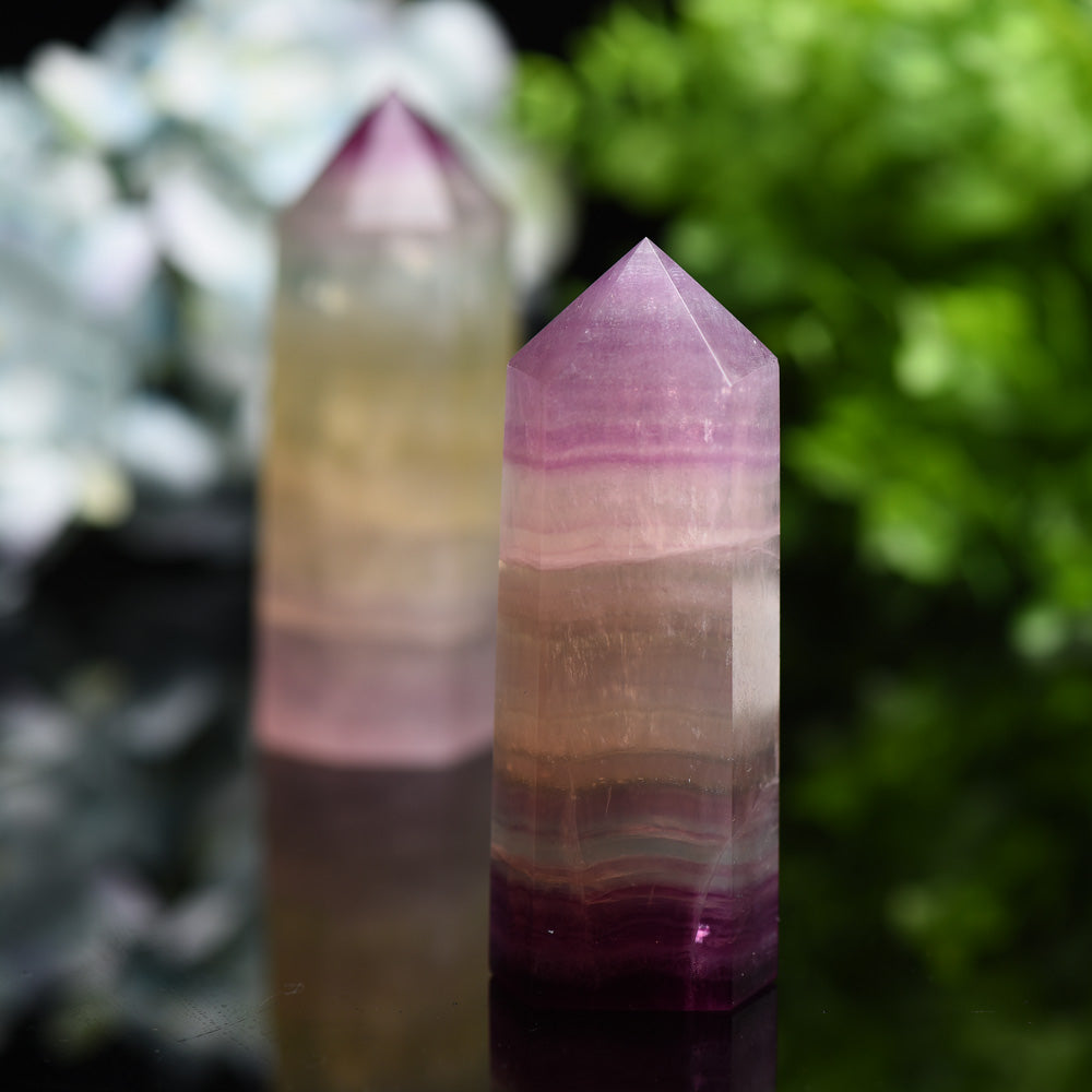 4.0"-5.0" Rainbow Fluorite Crystal Tower Bulk WholesaleBest Crystal Wholesalers