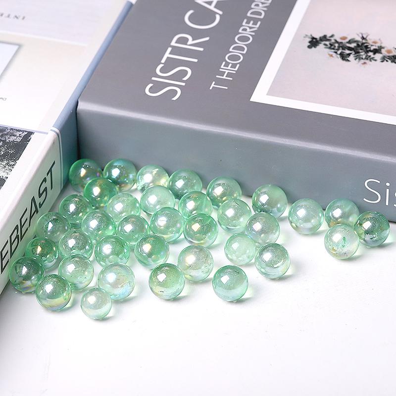 0.5-0.7'' High Quality Green Aura Crystal Spheres Crystal Balls for Healing Best Crystal Wholesalers