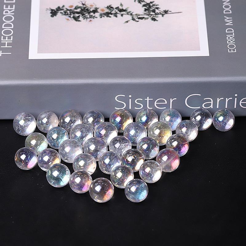 0.5-0.7'' High Quality Angel Aura Crystal Spheres Crystal Balls for Healing Best Crystal Wholesalers