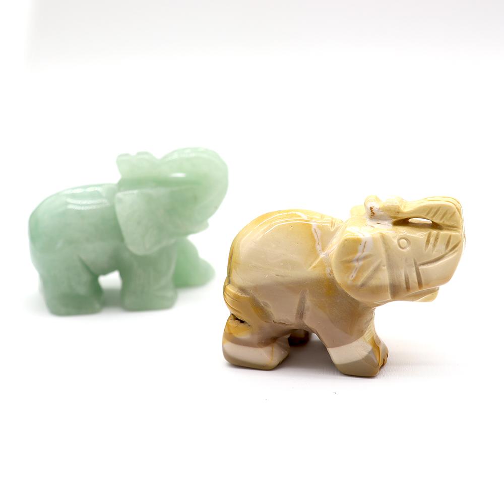 Carved Healing Crystals Gemstones Elephant Statue Figurine Animal Bulk Best Crystal Wholesalers