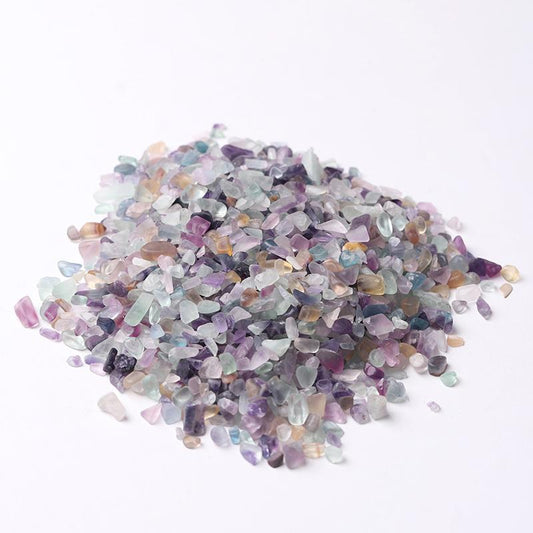 0.1kg Different Size Natural Rainbow Fluorite Chips Crystal Chips for Decoration Best Crystal Wholesalers