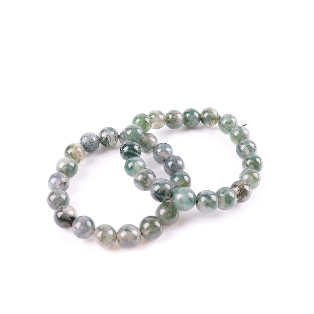 10mm Moss Agate Bracelet Best Crystal Wholesalers