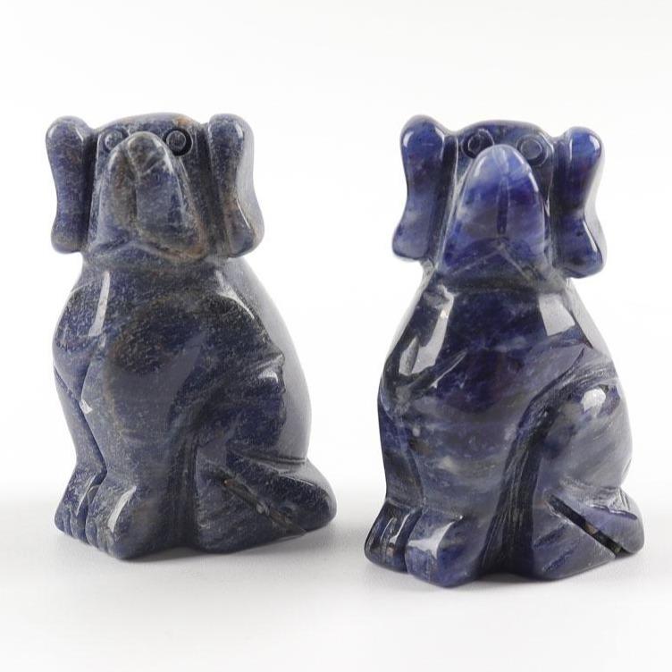 2" Sodalite Dog Figurine Crystal Carvings Best Crystal Wholesalers