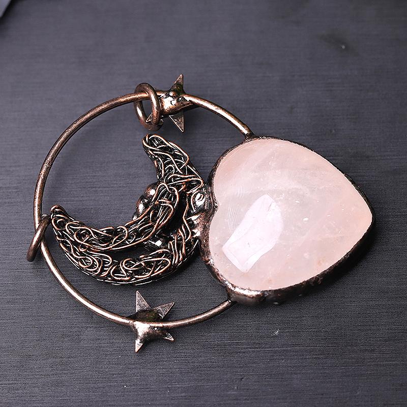 Rose Quartz Pendant for Jewelry DIY Best Crystal Wholesalers