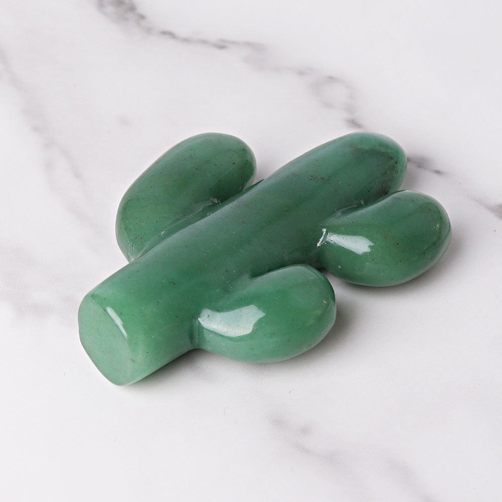 3.1" Green Aventurine Cactus Crystal Carvings Plants Bulk Best Crystal Wholesalers