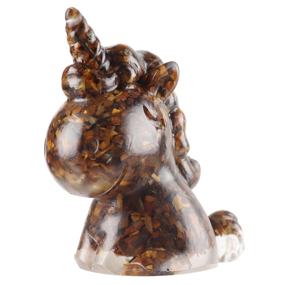 Crystal Chips Unicorn Resin Figurines Ornament for Home Decor